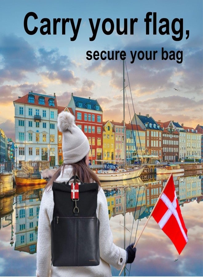 tag8 Bag Security Luggage Tags, 2 Pcs Denmark Flag Bag Tags with Airport Tracer Code, Suitcase Luggage Tags Travel Suitcase Baggage Handbag Tag | Stop Losing, Start Tagging - Image 3