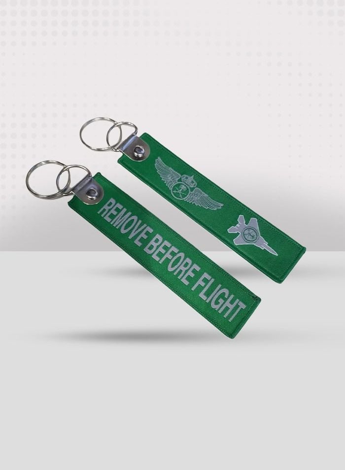 Fighter Gifts مفتاح فابريك أخضر بجناح سعودي F 15