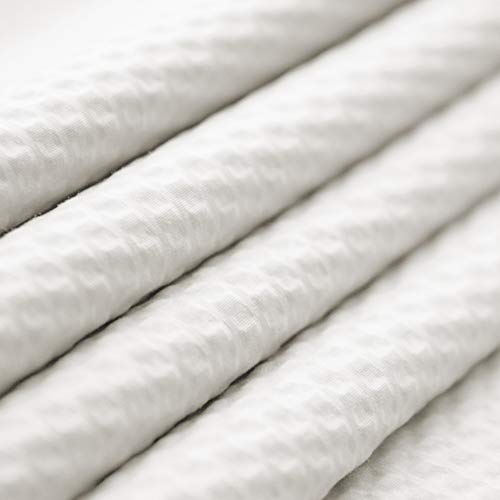 Maytex Norwich Textured Fabric Shower Curtain or Liner, White 72.00" x 70.00" - Image 4