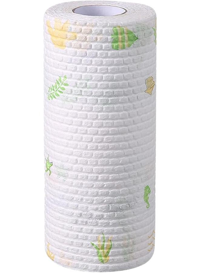 EasyLife Reusable Paper Kitchen Disposable Cleaning Towels Washable Durable Teal Kitchen Tissue Roll - Image 1