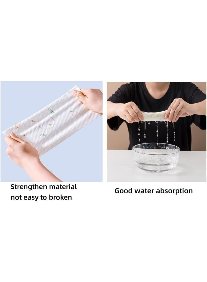 EasyLife Reusable Paper Kitchen Disposable Cleaning Towels Washable Durable Teal Kitchen Tissue Roll - Image 4