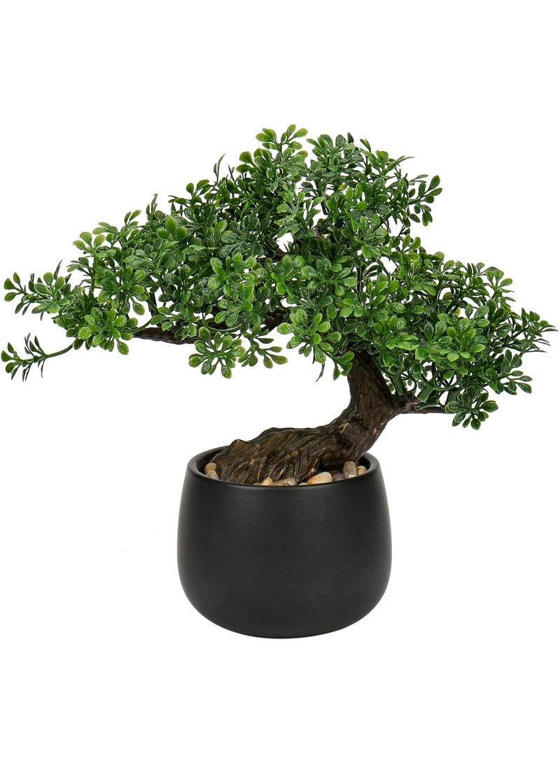 LATIFA Artificial Japanese Bonsai Tree with Ceramic Pot, Fake Plant Decoration - Image 3
