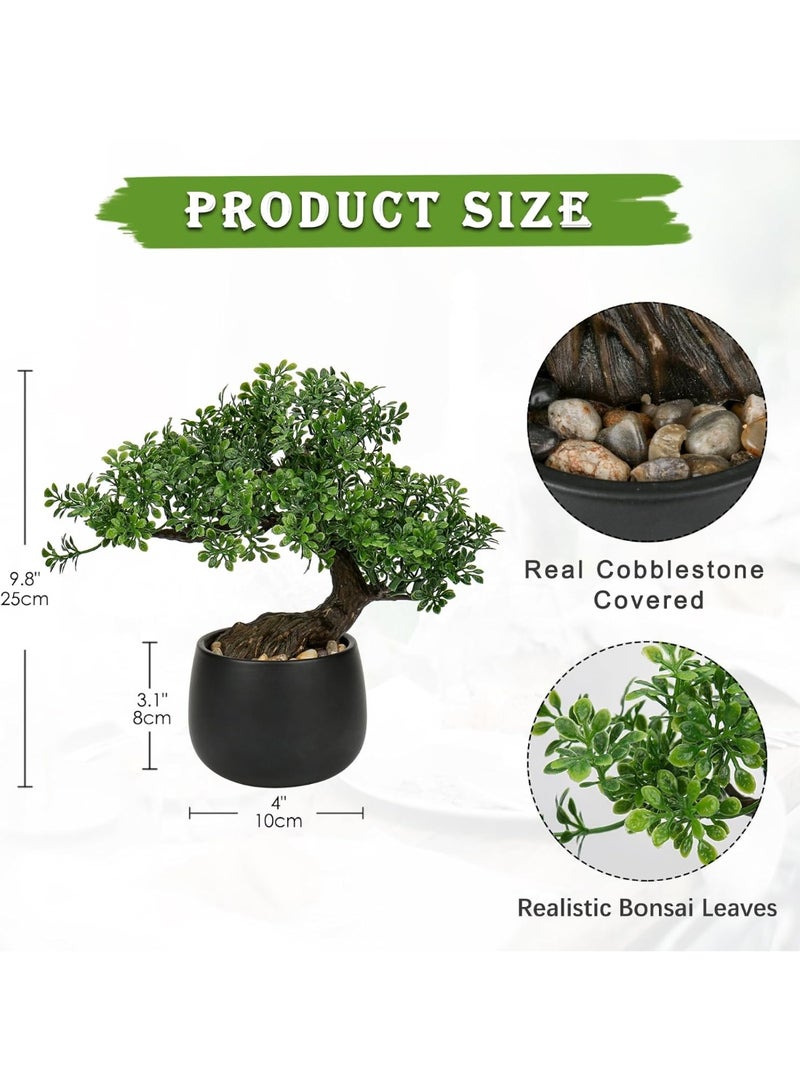LATIFA Artificial Japanese Bonsai Tree with Ceramic Pot, Fake Plant Decoration - Image 2