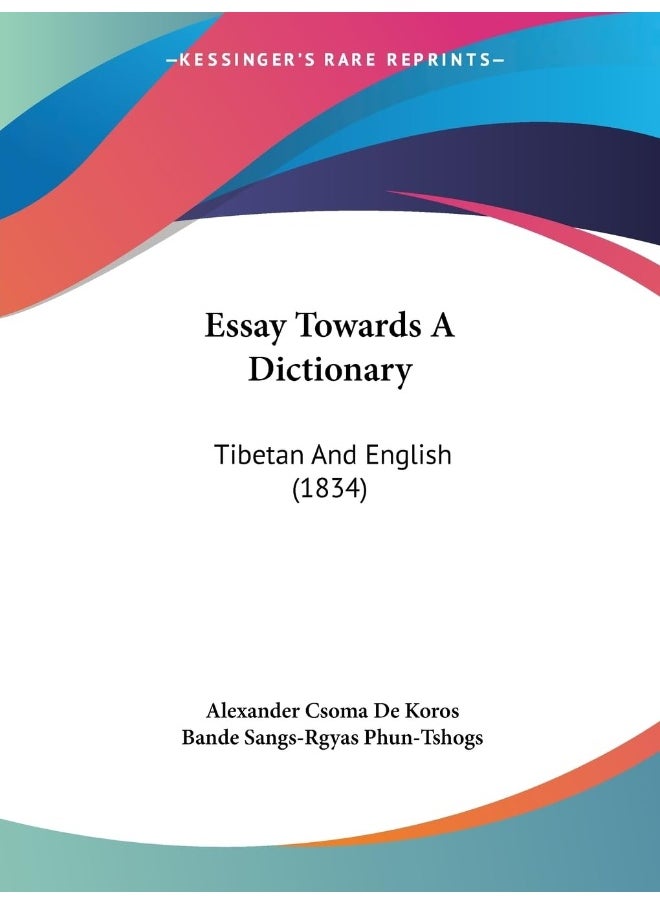 Essay Towards A Dictionary: Tibetan And English (1834) 