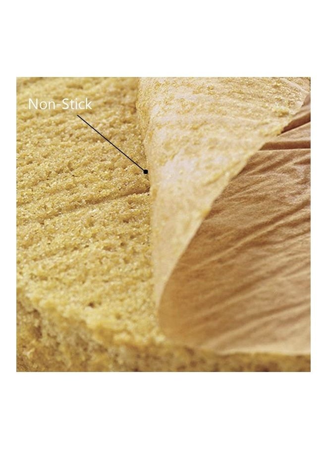 NIBEMINENT 200-Piece Round Non-Stick Baking Pan Paper Mats Beige  - Image 3