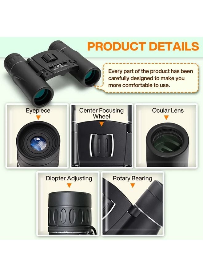10x22 Portable Binoculars High Definition FMC Coated Compact for Outdoor Observation - Image 4