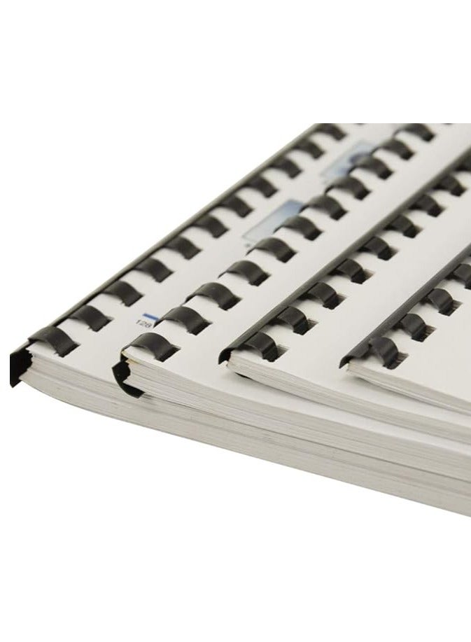 MASTER PLUS Comb Binding Spiral 10mm Plastic 70 Sheet 100pcs - Image 1