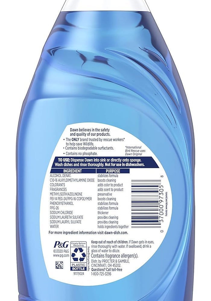 Dawn Ultra Dishwashing Liquid Dish Soap, Original Scent, 19.4 Fl Oz - Image 4