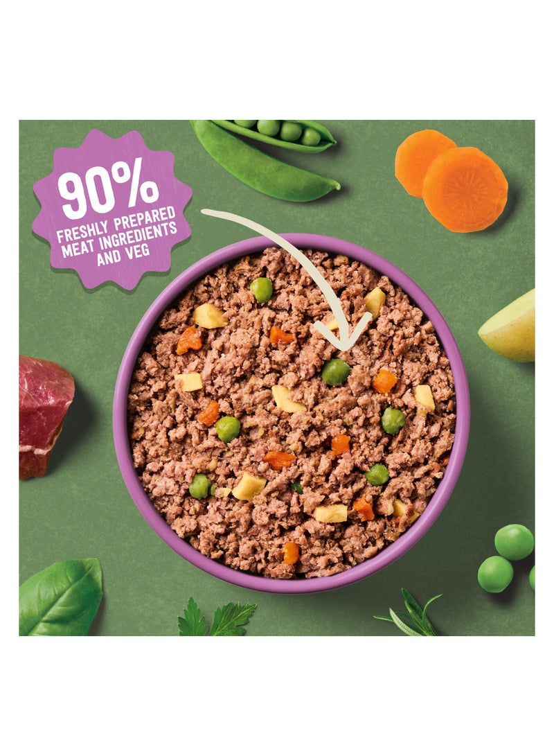 Complete Wet Tray Grain Free Hypoallergenic Adult Dog Food Meaty Bumper Pack 16x400g - Chicken, Lamb, Beef & Turkey - Made with All Natural Ingredients