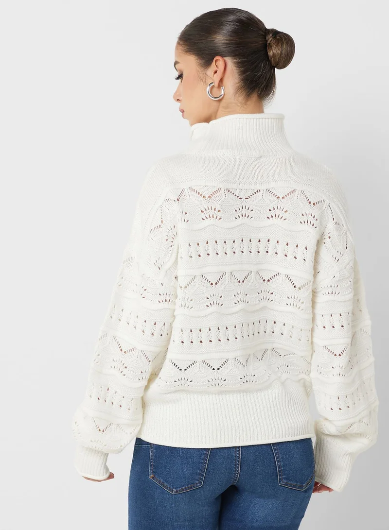 French Connection High Neck Knitted Sweater