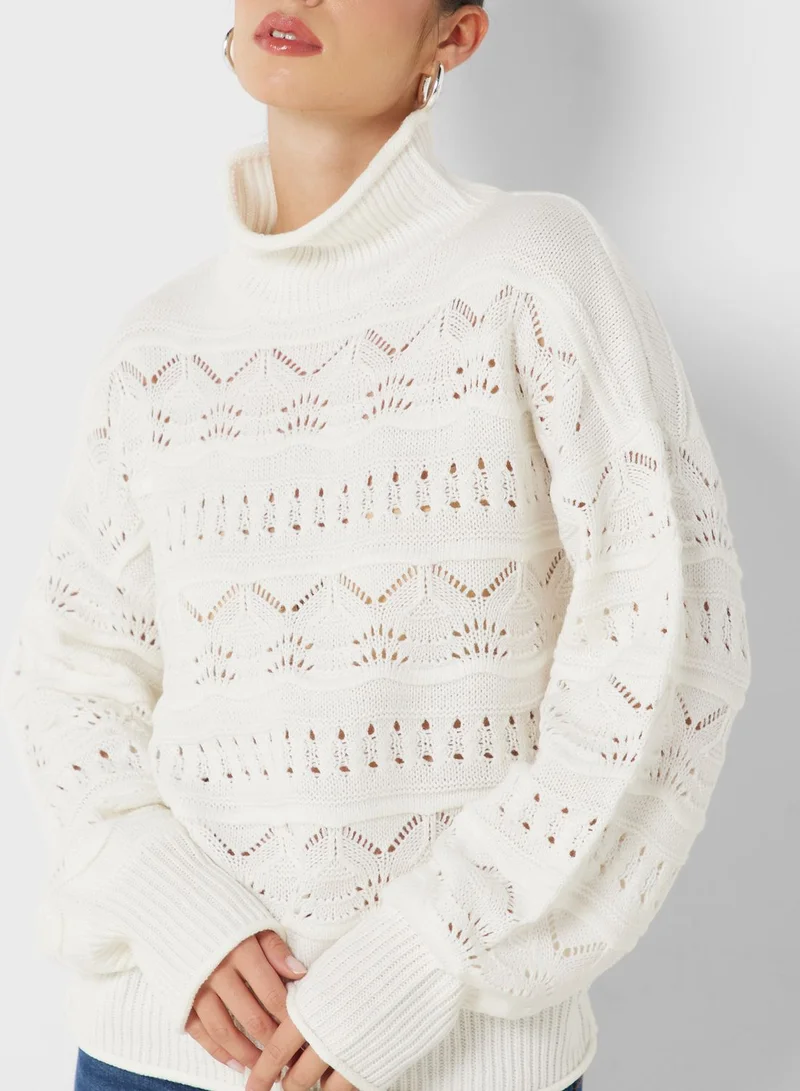 French Connection High Neck Knitted Sweater