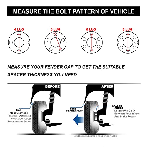 VLAOSCHI Black Forged 5x115 Hubcentric Wheel Spacers 1.5 Inch with 14x1.5 Studs 71.5mm Hub Bore Compatible with Dodge 5 Lug for 2009-2022 Challenger | 2006-2022 Charger | 2005-2008 Magnum - Pack of 4 - Image 4