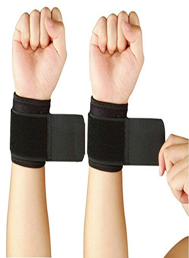 Tima Sweatband Wrist Band/Wrist Support for Gym and Sports Activities Pack of 2 - Image 1