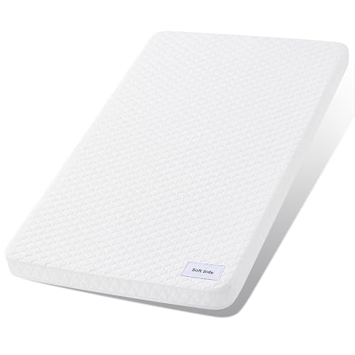 Pro Goleem Baby Bassinet Mattress Pad 32"x18" Rectangle, Waterproof Soft Cover Gel Memory Foam, Dual Side Cradle Mattress fit Dream On Me Poppy/RONBEI/Ingenuity/Cuddor/Cowiewie/suihuooo/ALVOD - Image 1