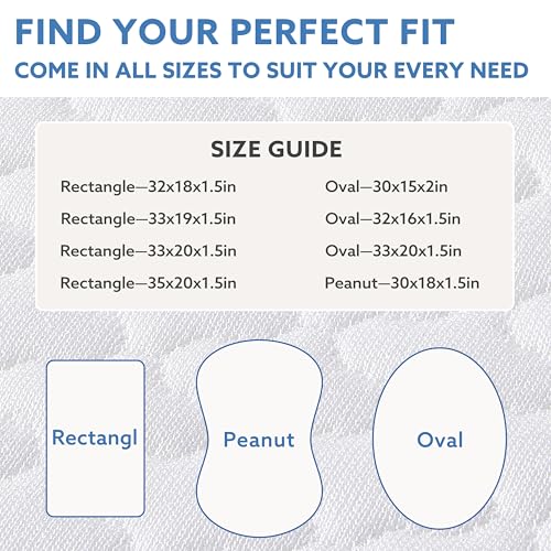 Pro Goleem Baby Bassinet Mattress Pad 32"x18" Rectangle, Waterproof Soft Cover Gel Memory Foam, Dual Side Cradle Mattress fit Dream On Me Poppy/RONBEI/Ingenuity/Cuddor/Cowiewie/suihuooo/ALVOD - Image 2