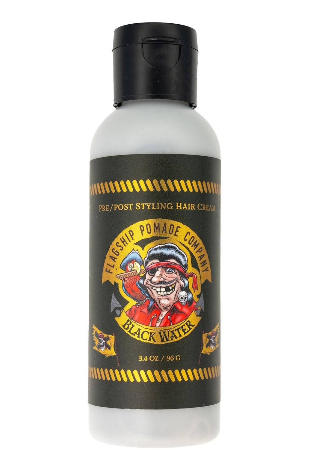 Flagship - FLAGSHIP Handmade Black Water PreStyler Liquid Hair Pomade Medium Hold Low Shine Dark Tweed Scent 34 oz - Image 1