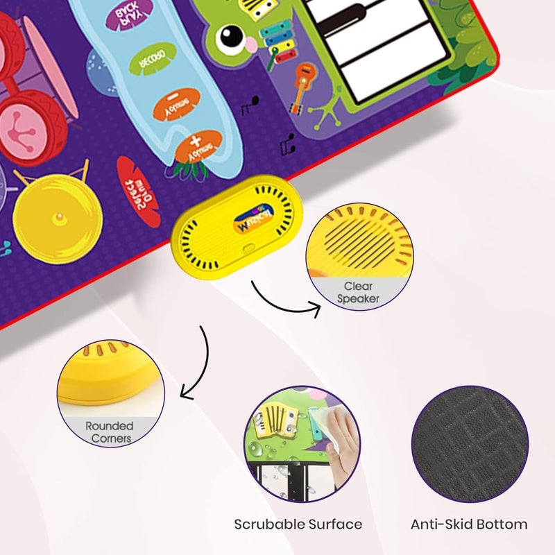 Musical Baby Play Mat with Piano & Drums - Image 2