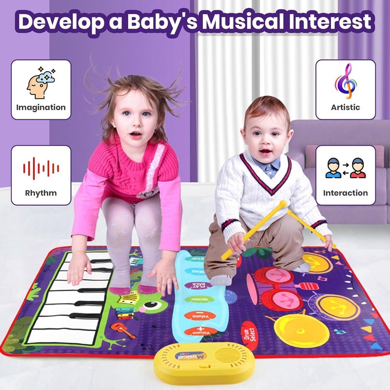 Musical Baby Play Mat with Piano & Drums - Image 4