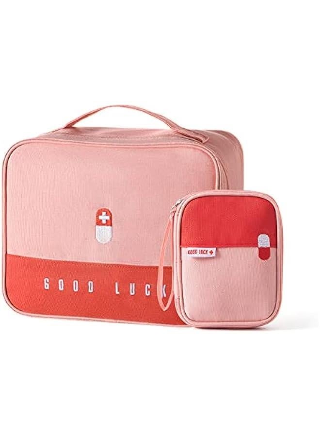 Generic First Aid Kit Empty Portable Medical Pouch Emergency Treatment Medicine Storage Bag Travel Medical Supplies Waterproof Rescue Zipper Pouch Medicine Organizer for Home Outdoors Camping Car  - Image 1