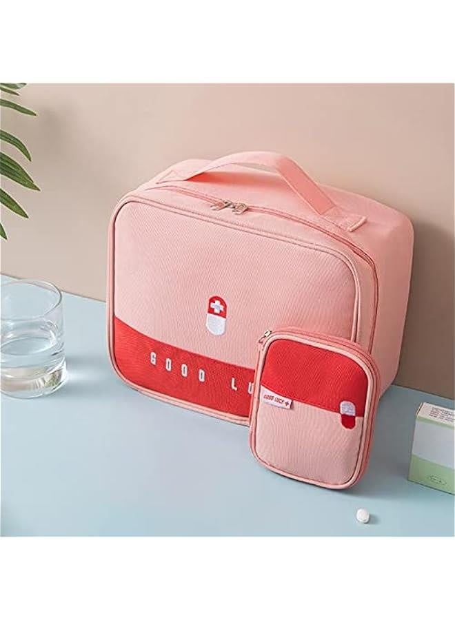 Generic First Aid Kit Empty Portable Medical Pouch Emergency Treatment Medicine Storage Bag Travel Medical Supplies Waterproof Rescue Zipper Pouch Medicine Organizer for Home Outdoors Camping Car  - Image 2