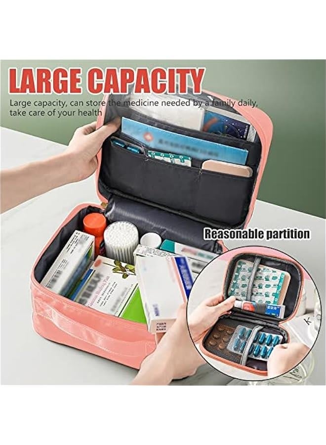 Generic First Aid Kit Empty Portable Medical Pouch Emergency Treatment Medicine Storage Bag Travel Medical Supplies Waterproof Rescue Zipper Pouch Medicine Organizer for Home Outdoors Camping Car  - Image 5