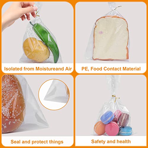 NEOACT 650 PCS Clear Flat Cellophane Treat Bags with 3x5,4x6,9.84 * 2", Treat Bags with Ties are Good for Pretzel Rods,Bakery, Cookies, Candies,Dessert. - Image 4