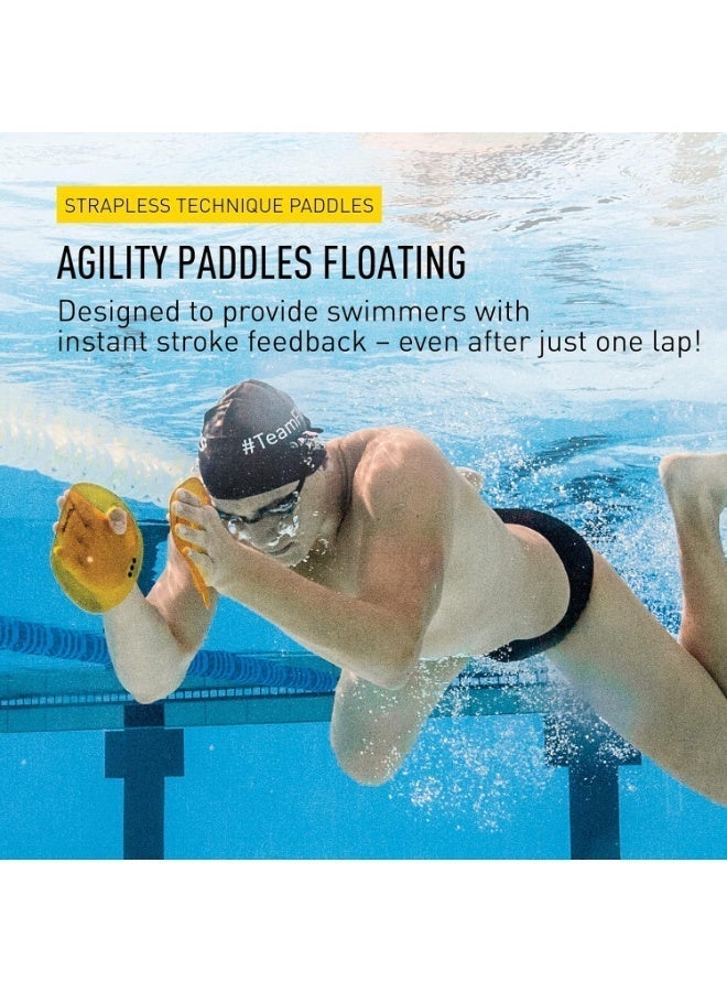 FINIS Agility Floating Swim Paddles - Strapless Design for Stroke Technique - Instant Feedback - Large - Image 2