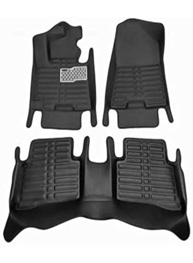 5D Car Pedal Set - 3-Piece 8mm Compressed Leather Floor Mats for Kia Sportage 2020 & Hyundai Tucson 2020 - Image 2