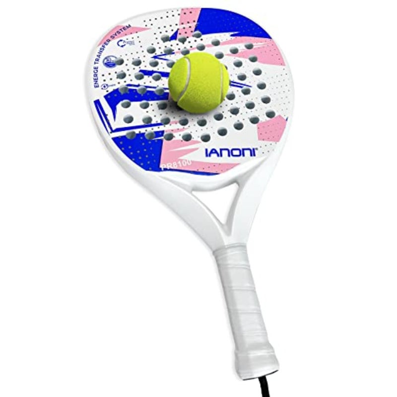 Padel Racket 100% Carbon Fiber EVA Memory Foam Core Lightweight Professional Performance Paddle with Carry Bag 3 Colors With bag - Image 2
