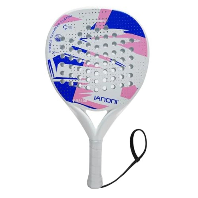 Padel Racket 100% Carbon Fiber EVA Memory Foam Core Lightweight Professional Performance Paddle with Carry Bag 3 Colors With bag - Image 1
