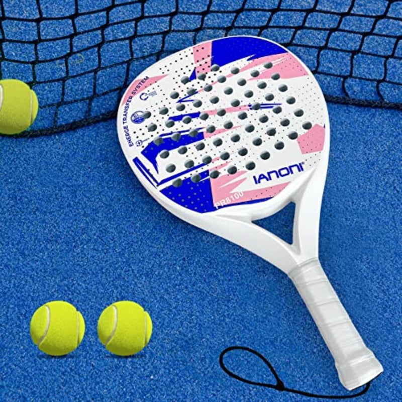 Padel Racket 100% Carbon Fiber EVA Memory Foam Core Lightweight Professional Performance Paddle with Carry Bag 3 Colors With bag - Image 4