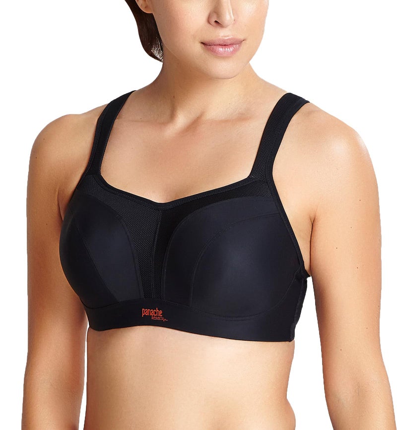 Panache Women's High Impact Underwire Sports Bra | Black 38D | Max Support, Moisture Wicking, Heavy Duty Sports Bra for Women - Image 1