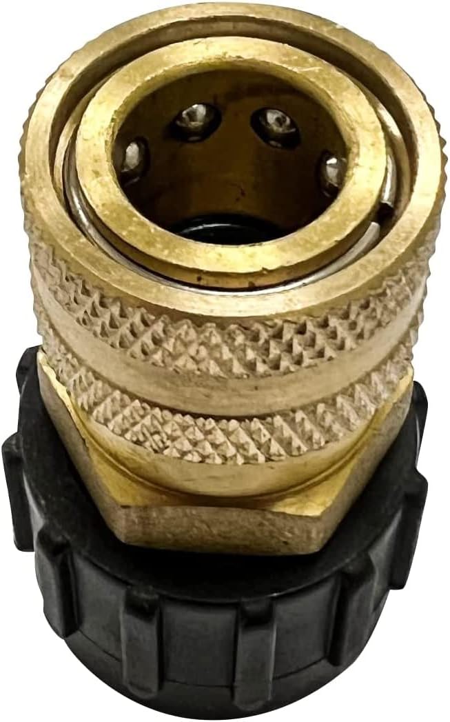 Simpson Cleaning 7200068 Replacement QC Socket for Pressure Washer Pumps Up to 4500 PSI Brass Female M22 Gold - Image 5