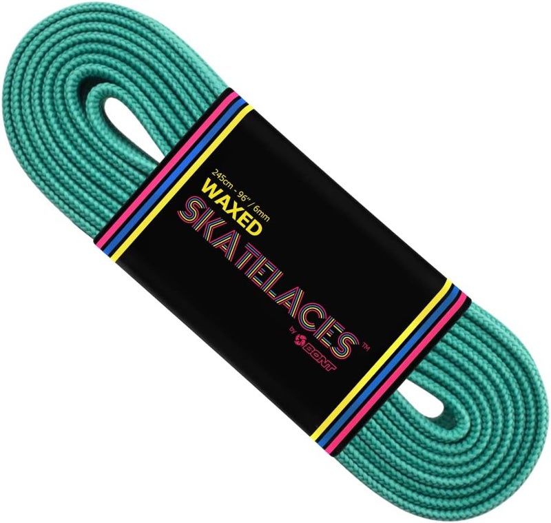 Bont Skates Waxed Laces - 6mm & 8mm - 47" 71" 79" 96" 108" - Misty Teal - Image 1