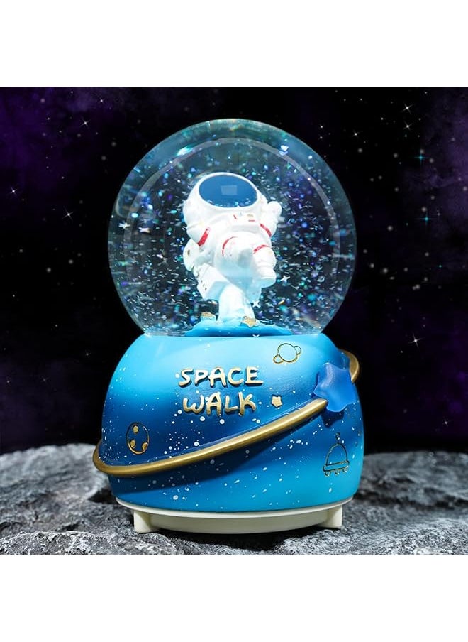 erorex 80Mm Musical Glitter Snow Globe For Kids Explore The Starry Sky With Astronaut Toys Suitable Birthday Gifts For Boys And Girls Space Themed Decoration  - Image 5