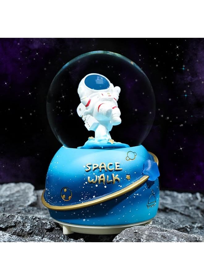 erorex 80Mm Musical Glitter Snow Globe For Kids Explore The Starry Sky With Astronaut Toys Suitable Birthday Gifts For Boys And Girls Space Themed Decoration  - Image 2
