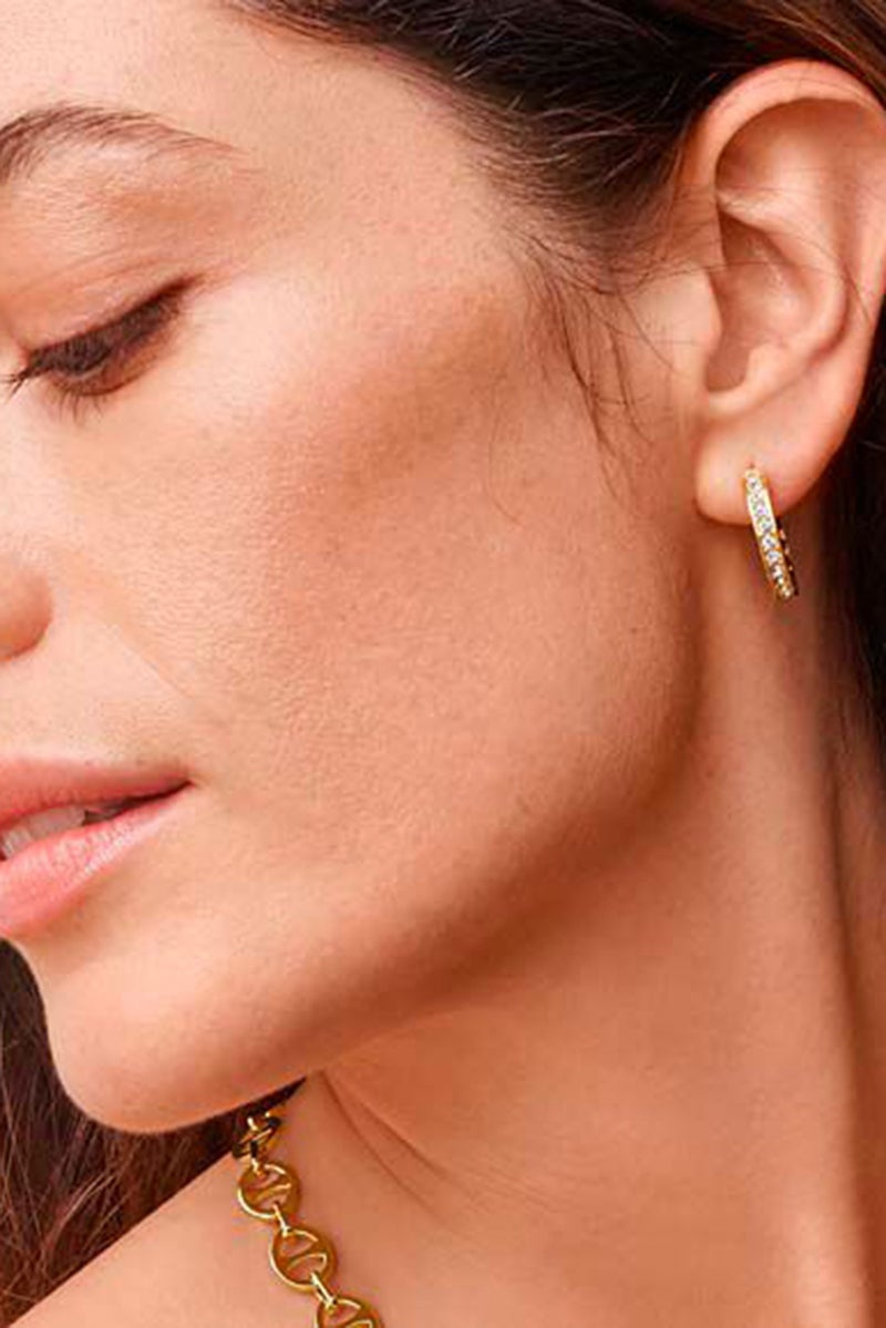 Tchibo Women 2 Pieces Earrings, Gold - Image 2