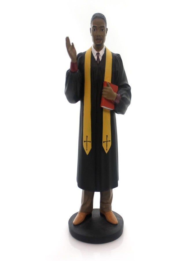 Ebony Treasures Professional Preacher African American Collectible Figurine 8.5 Inch Hand Painted Resin Statue for Home Decor - Image 1