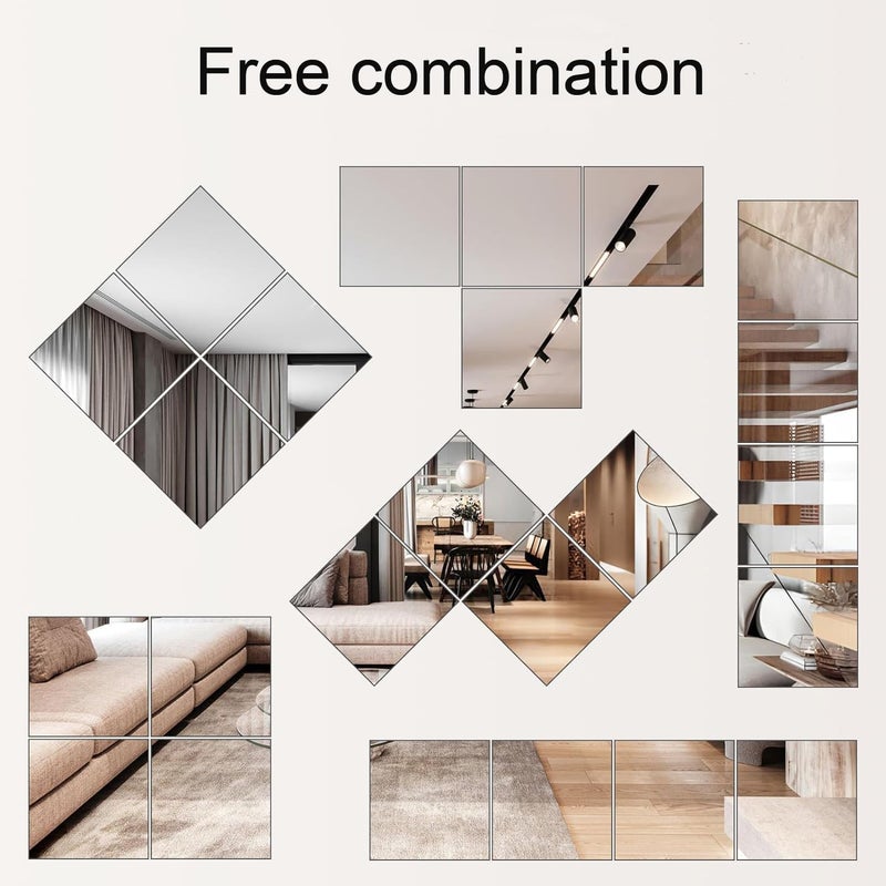 اسرلي وايت ملصقات مرايا أكريليك كبيرة بطول الجسم بالكامل - Image 3