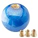YIUIY Round Ball Shift Knob Universal Marble Style Gear Shift Knob 5 6 Speed for Manual Automatic Vehicles with Adapters Dark Blue - Image 2