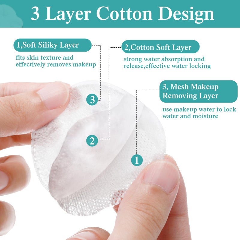 Exquisite 2000 Pcs Cotton Rounds Bulk Exfoliating Rounds for Face Makeup Remover Cotton Facial Pads for Face Makeup Removal Toner Pads - Image 5