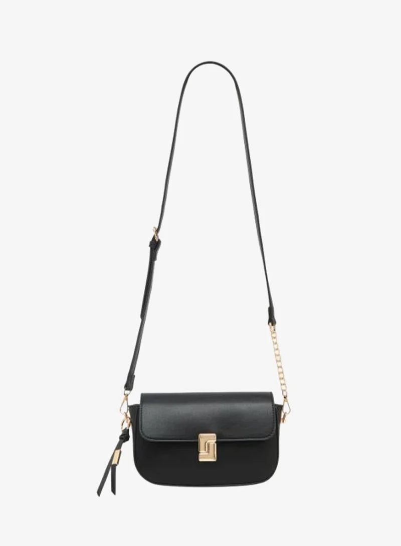 Sasha Sasha Textured Crossbody Bag with Button Closure