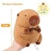 Ditucu Original Capybara Microwavable Weighted Stuffed Animal Heated Capibara Plush for Warmth Comfort Period Cramps Pain Plushies Toys Gifts for Kids Dark Brown 9 inch - Image 4