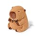Ditucu Original Capybara Microwavable Weighted Stuffed Animal Heated Capibara Plush for Warmth Comfort Period Cramps Pain Plushies Toys Gifts for Kids Dark Brown 9 inch - Image 2