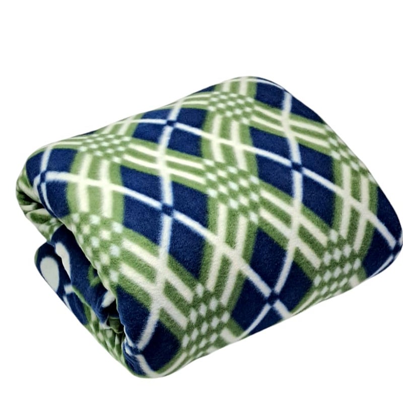 CHANDRAVATI Single Bed || 90x100||Fleece|| Quilt Cover/Duvet Cover/Rajai Cover/Blanket Cover for Winters (CC-Blue) - Image 1