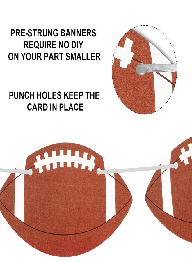 XIHIRCD 3pcs Game Time Football Banner, Football Birthday Party Decorations Football Theme Garland Sports Fantasy Football Party Decor Football Party Supplies for Superbowl Party - Image 4