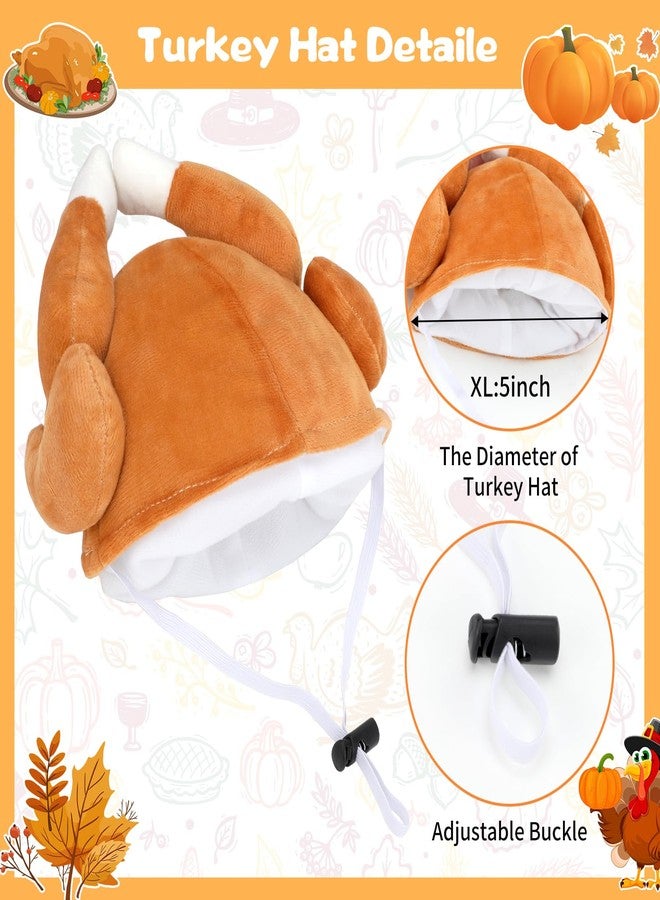 BWOGUE Large Dog Thanksgiving Turkey Hat, Adjustable Dog Thanksgiving Drumstick Hat for Cosplay Accessories Thanksgiving Party Costume Favors - Image 2