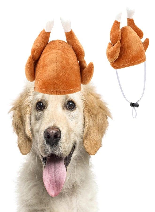 BWOGUE Large Dog Thanksgiving Turkey Hat, Adjustable Dog Thanksgiving Drumstick Hat for Cosplay Accessories Thanksgiving Party Costume Favors - Image 1