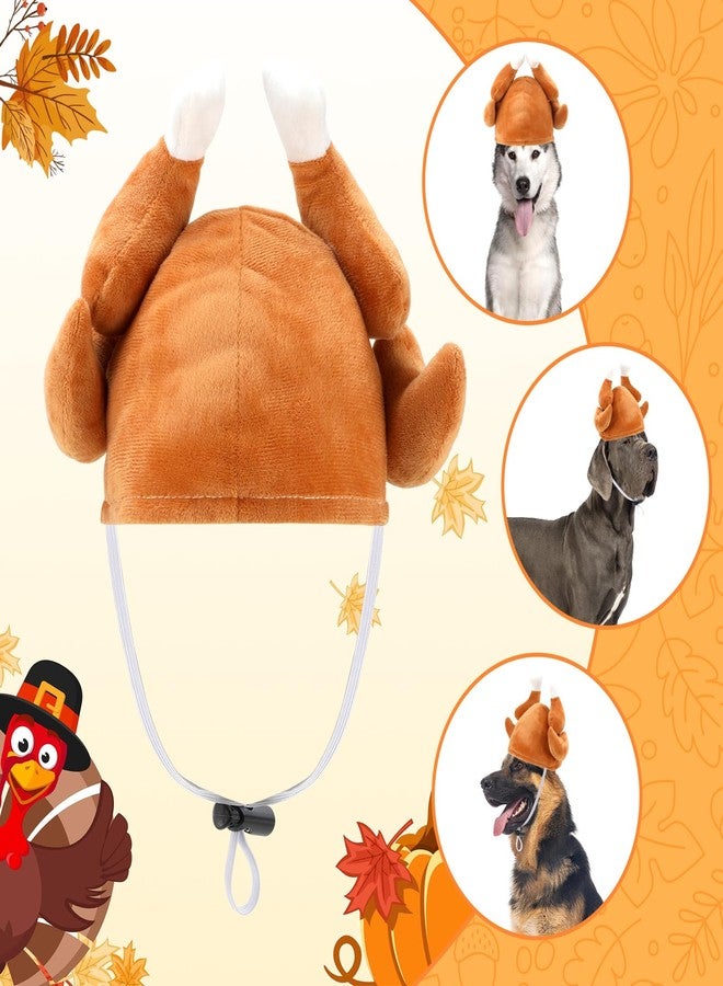 BWOGUE Large Dog Thanksgiving Turkey Hat, Adjustable Dog Thanksgiving Drumstick Hat for Cosplay Accessories Thanksgiving Party Costume Favors - Image 4