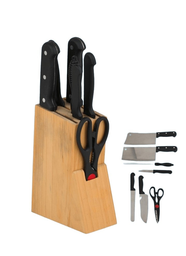 BASURRAH Style Kitchen Knife Set with Scissors and Stand 8 Pieces  - Image 2